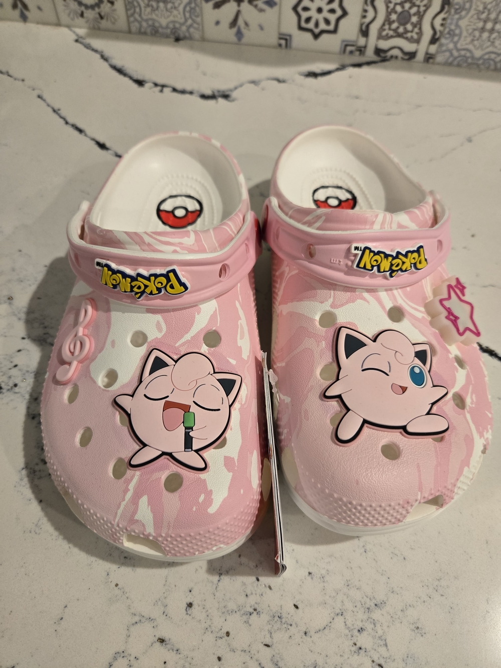CROCS Kids Pink Jigglypuff Light-Up Pokémon Clog Slippers